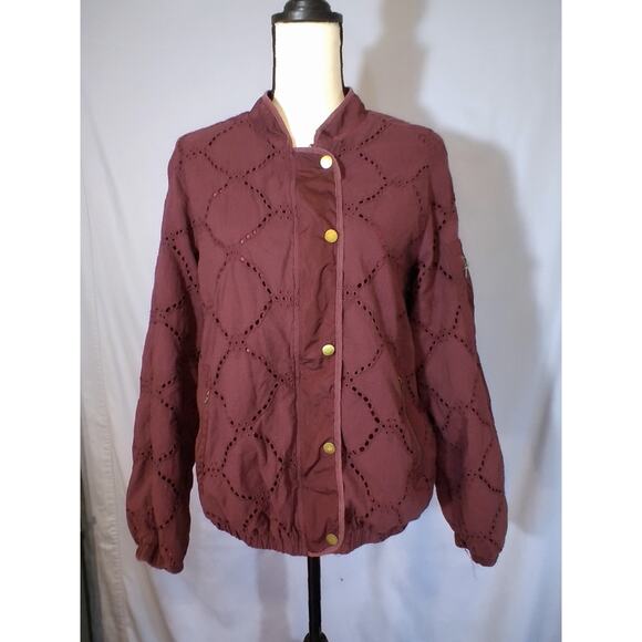 Listicle Lightweight Burgundy Jacket - Picture 1 of 7